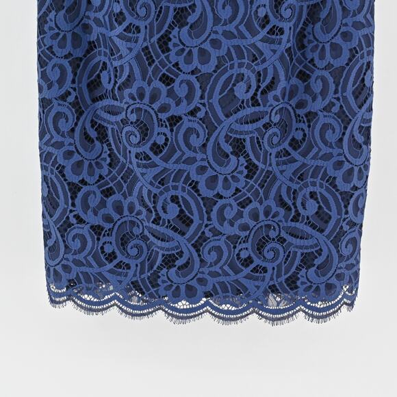 LILLY PULITZER Rosaline About Face Lace Dress Size 12 Blue Cap Sleeve V Neck NEW - Picture 12 of 14